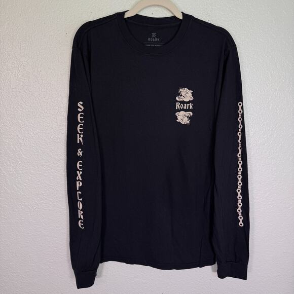 Roark Shirt Mens Small Seek Explore Panther Graphic Long Sleeve Tee Skater Top - Picture 2 of 11